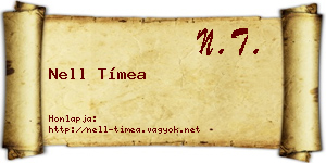 Nell Tímea névjegykártya